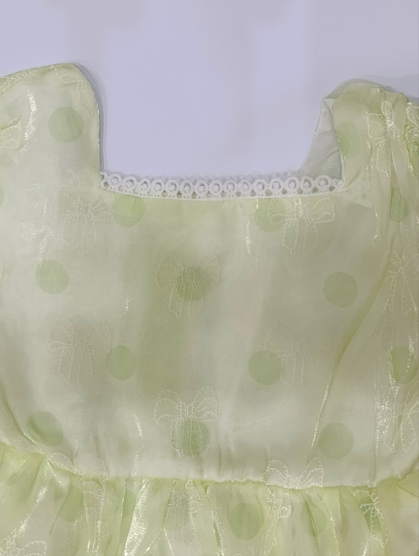 Girl Green Frock with Cotton inner